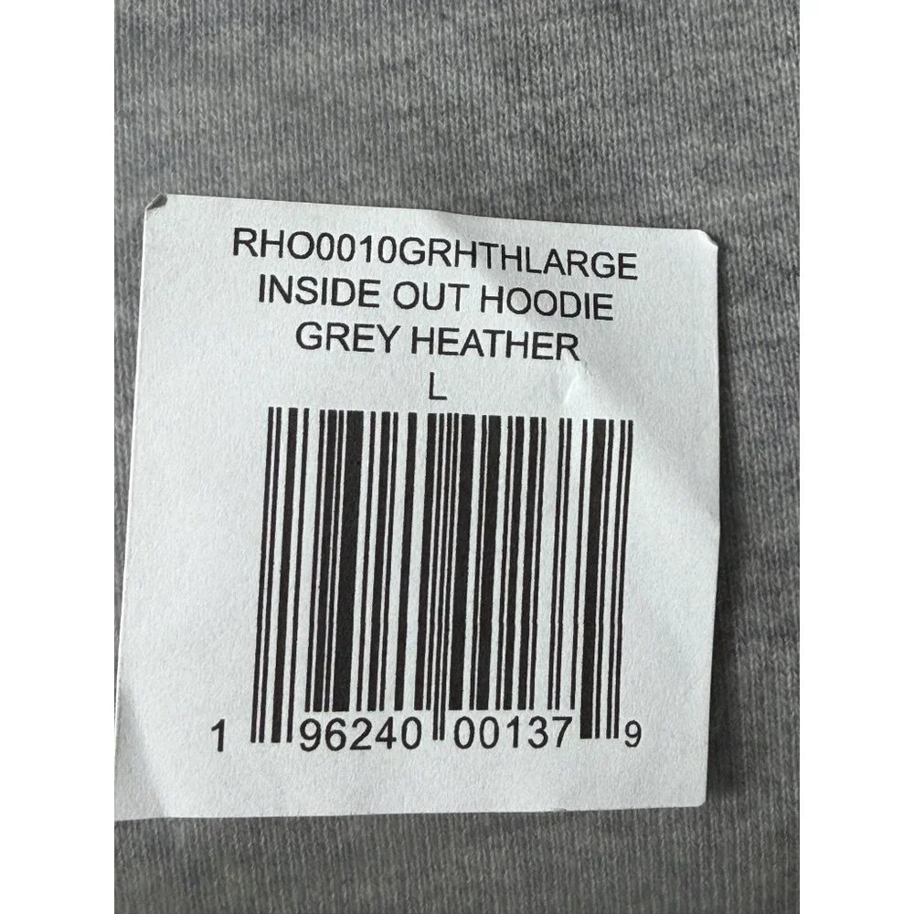 WE-AR4 Inside Out Hoodie Grey Heather Size L NWT Oversized Designer Sweatshirt - Picture 8 of 8